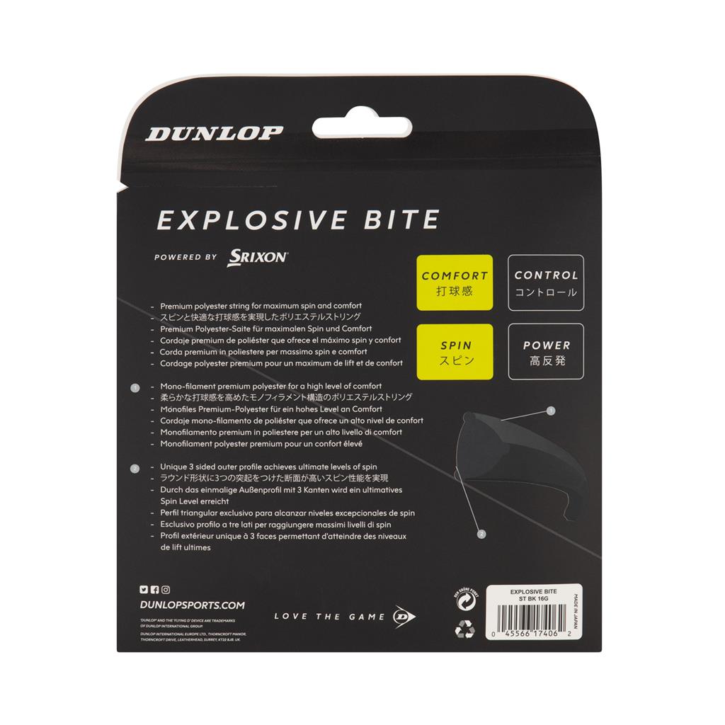 Tennis Saite EXPLOSIVE BITE 16G BK D 12M SET 1,32