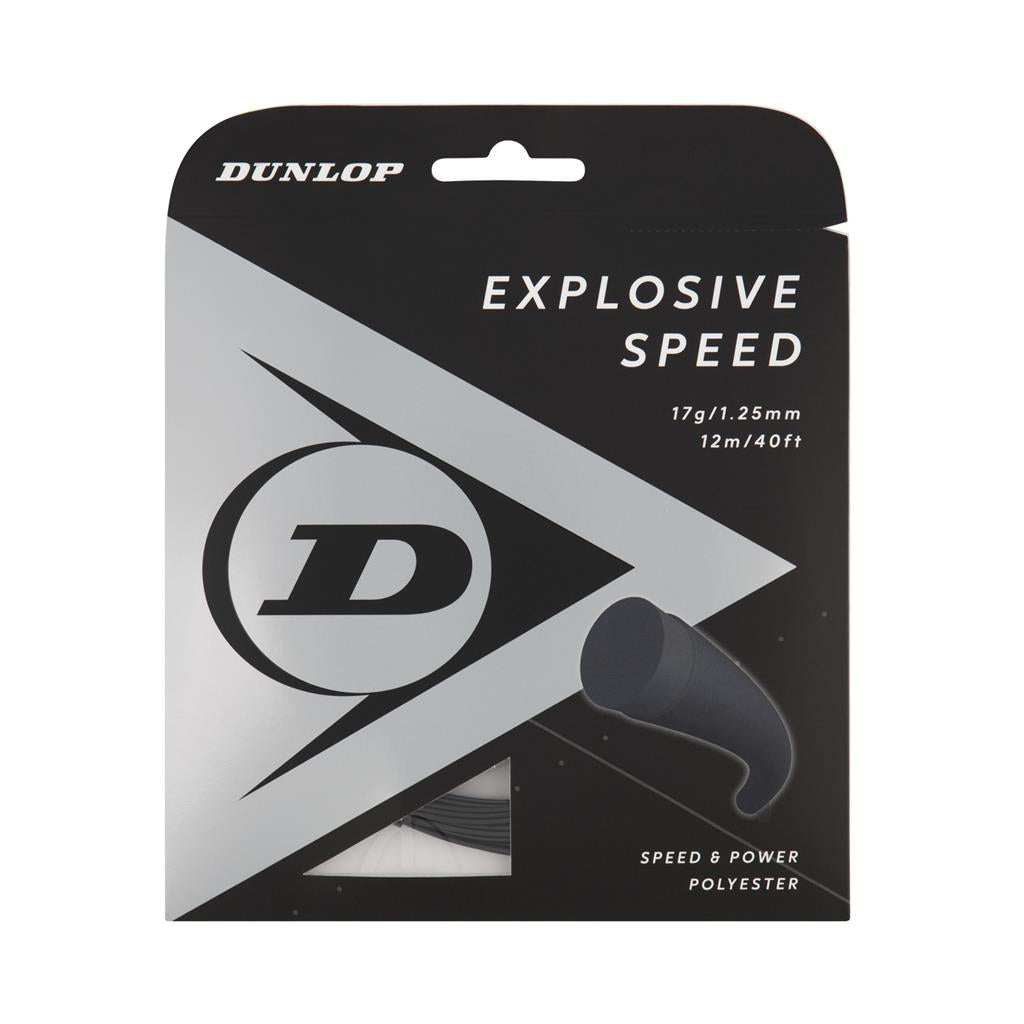 Tennis Saite EXPLOSIVE SPEED 17G schwarz 12M SET 1,25