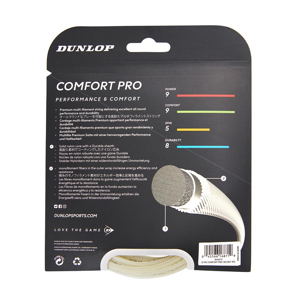 Tennis Saite COMFORT PRO 16G SET 1PC 1,34