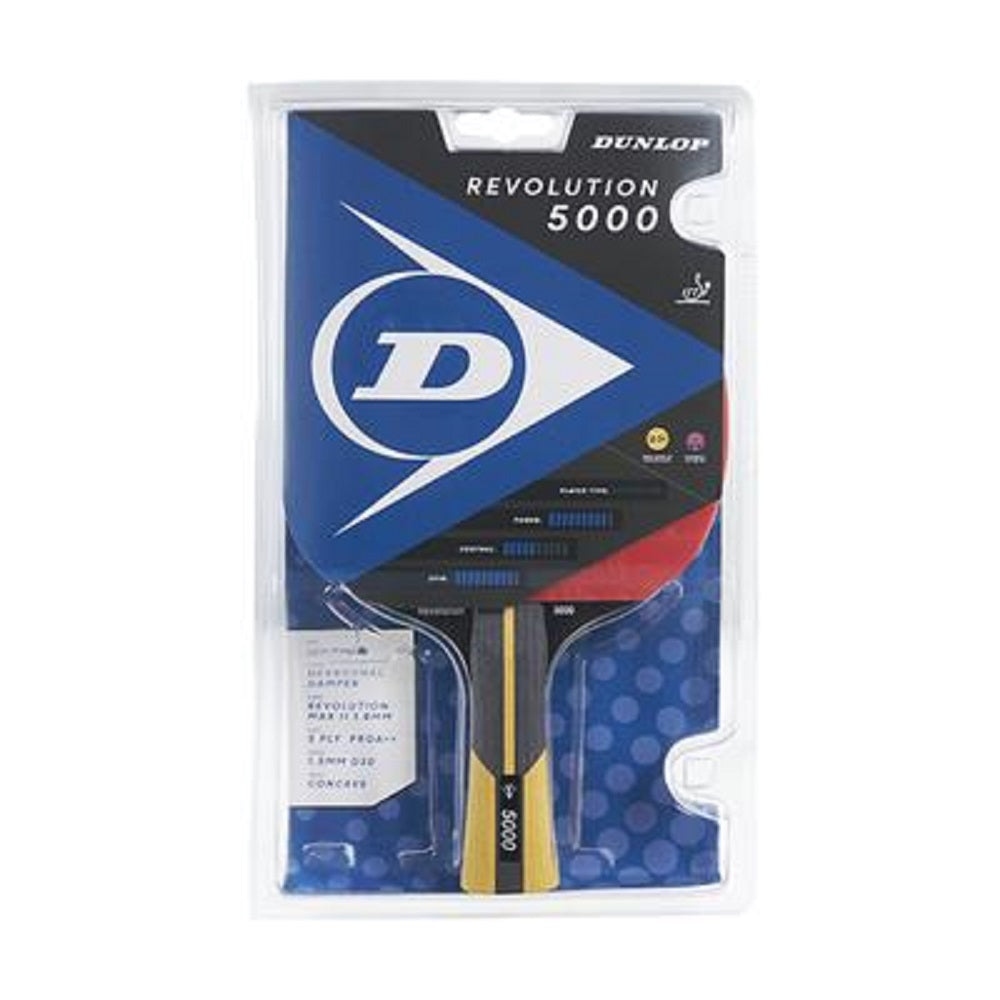 Raquette de tennis de table REVOLUTION 5000 Noir/Rouge/Jaune Concave