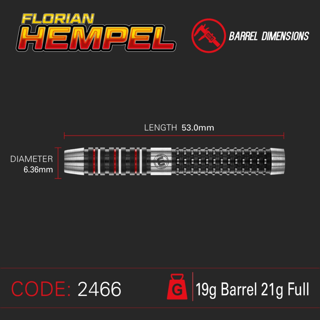 Fléchettes Softdart Winmau Florian Hempel 2466-21g