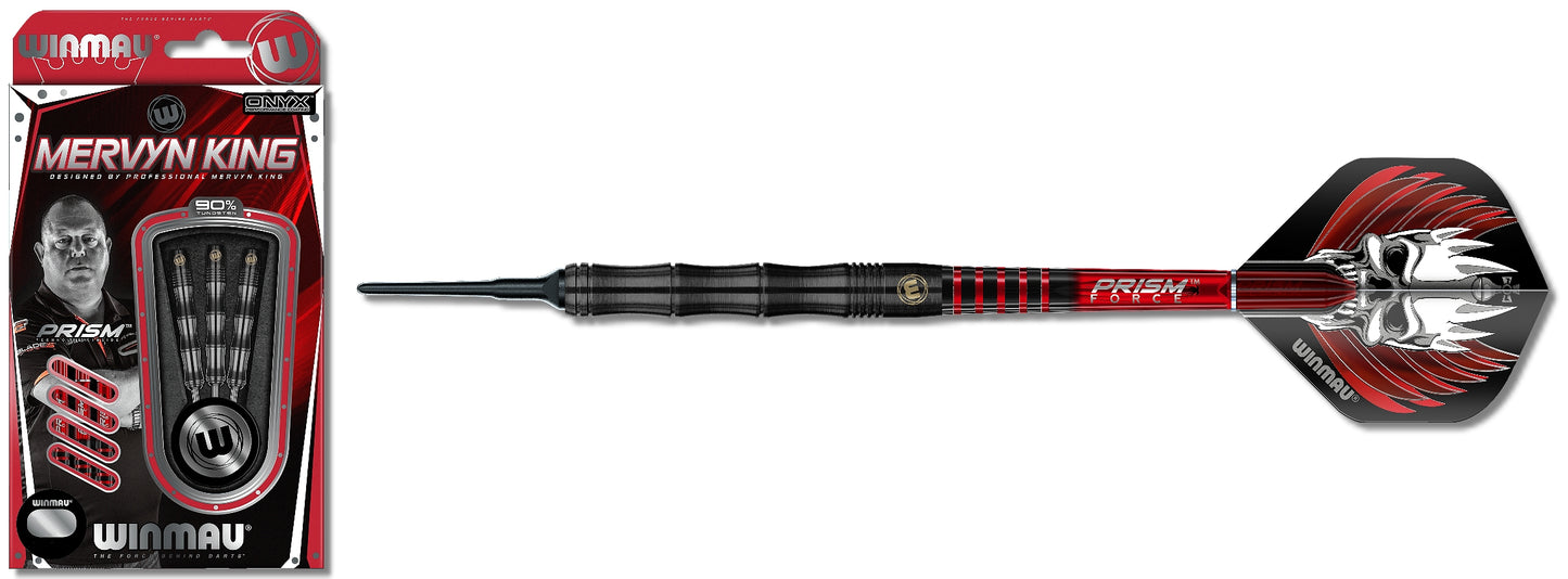 Softdart Winmau Mervyn King Onyx Coating 18g