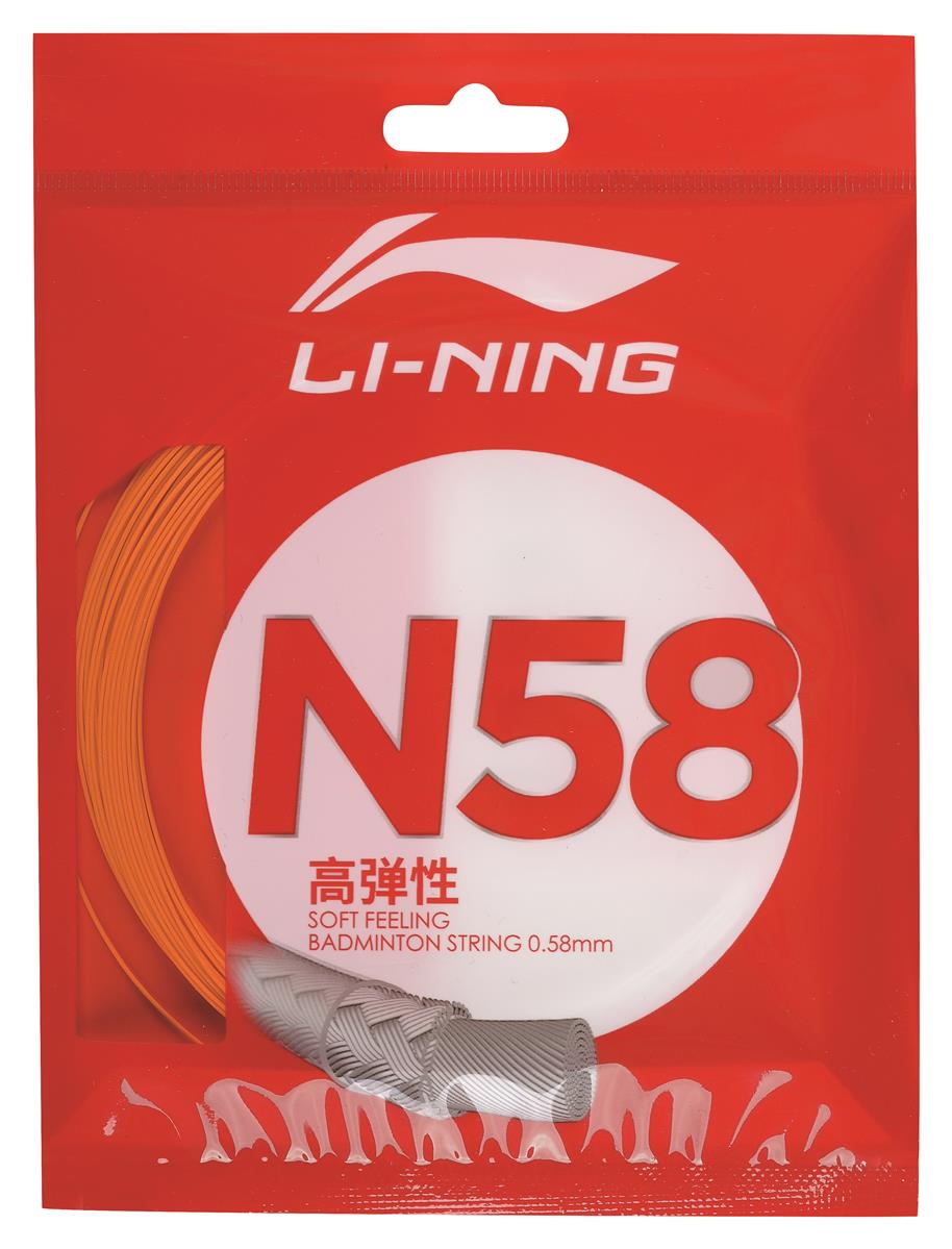 Cordage de badminton Li-Ning N58 en set de 10m orange