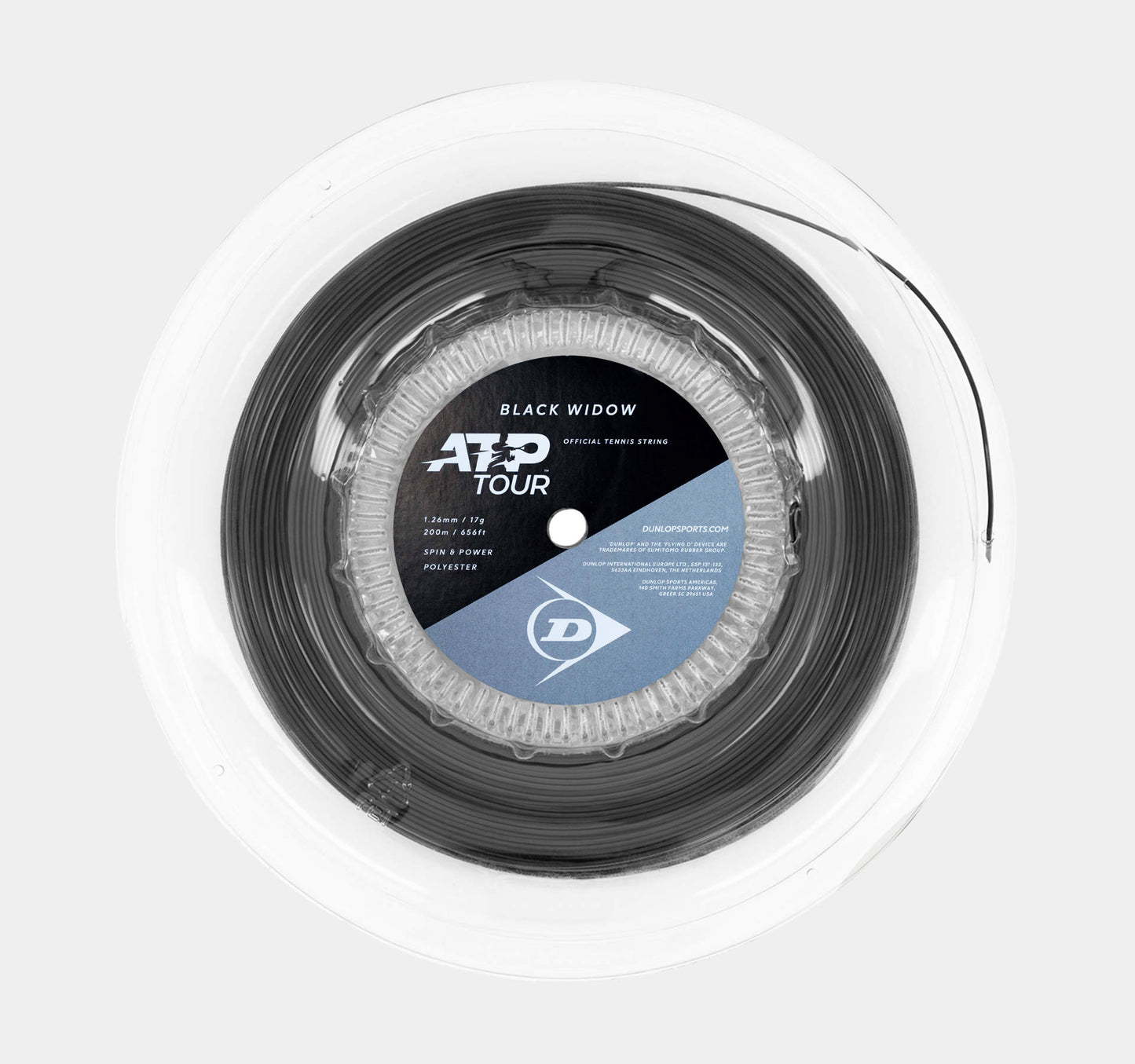 Tennis String BLACK WIDOW 17G 200M REEL 1PC 1.26