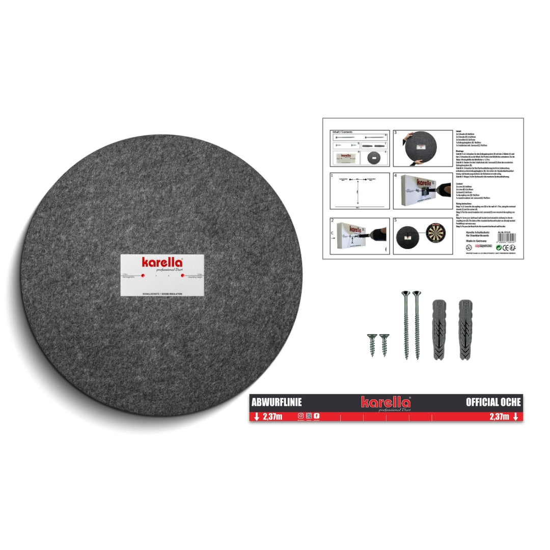 Karella Soundproofing for Steel Dartboards Noise Reduction with Integrated Surround