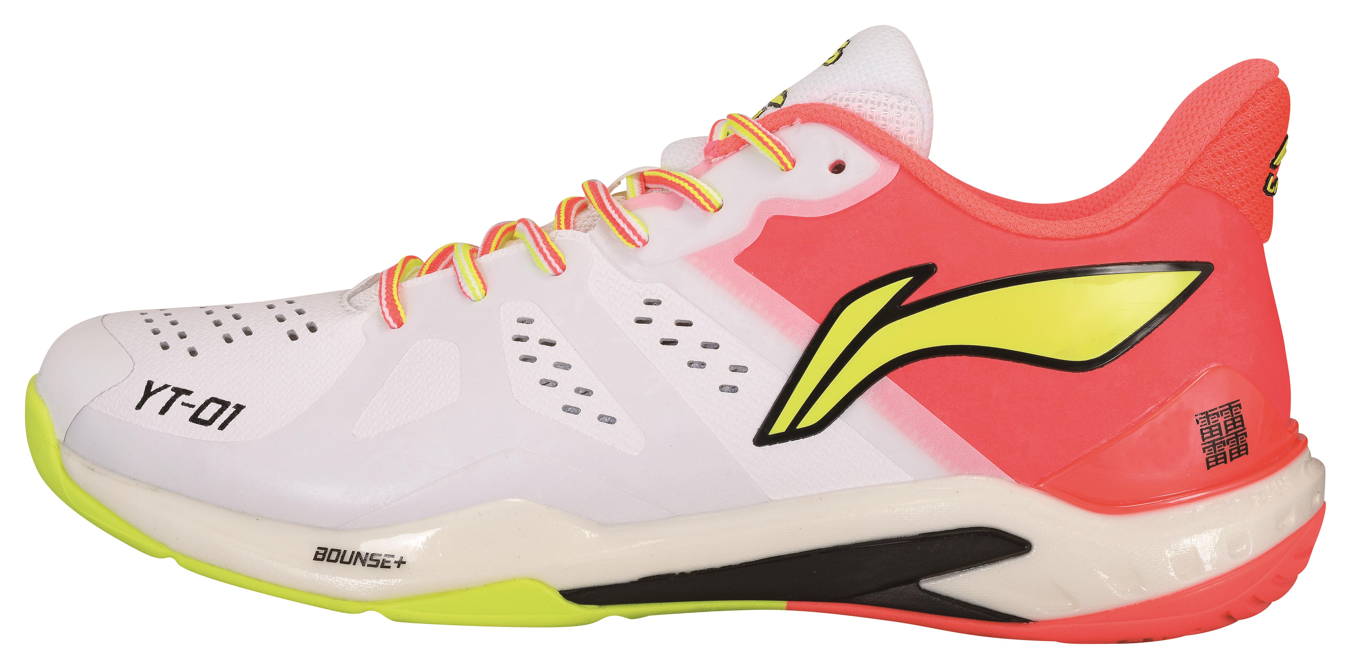 Unisex Badmintonschuh Wolke weiß/rot