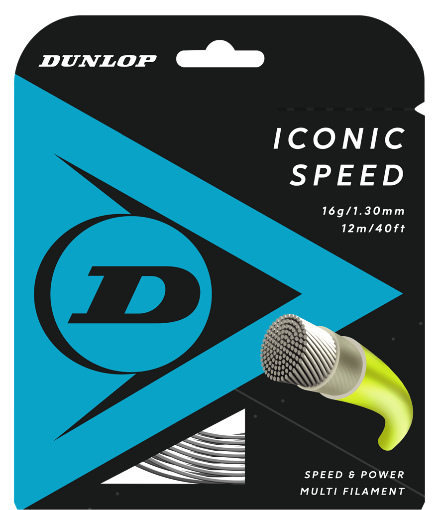 Tennis Saite ICONIC SPEED 16G NATUR 12M SET 1,30 Tennis Saite ICONIC SPEED 17G NA 12M SET 1,25