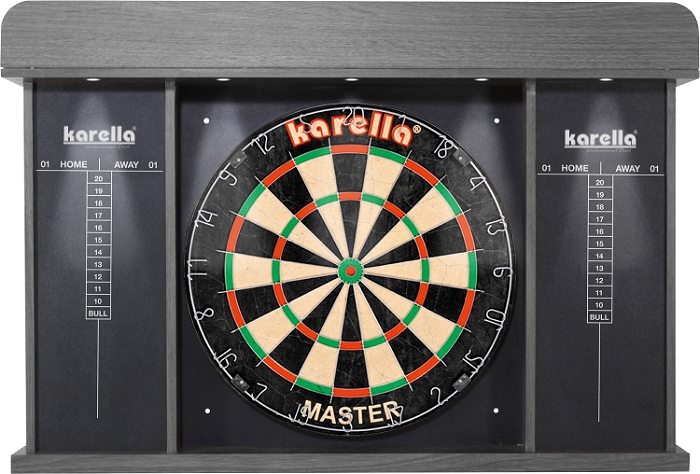 Dart-Cabinet Arena mit LED - Beleuchtung Dartschrank  für alle gängigen Dartboards