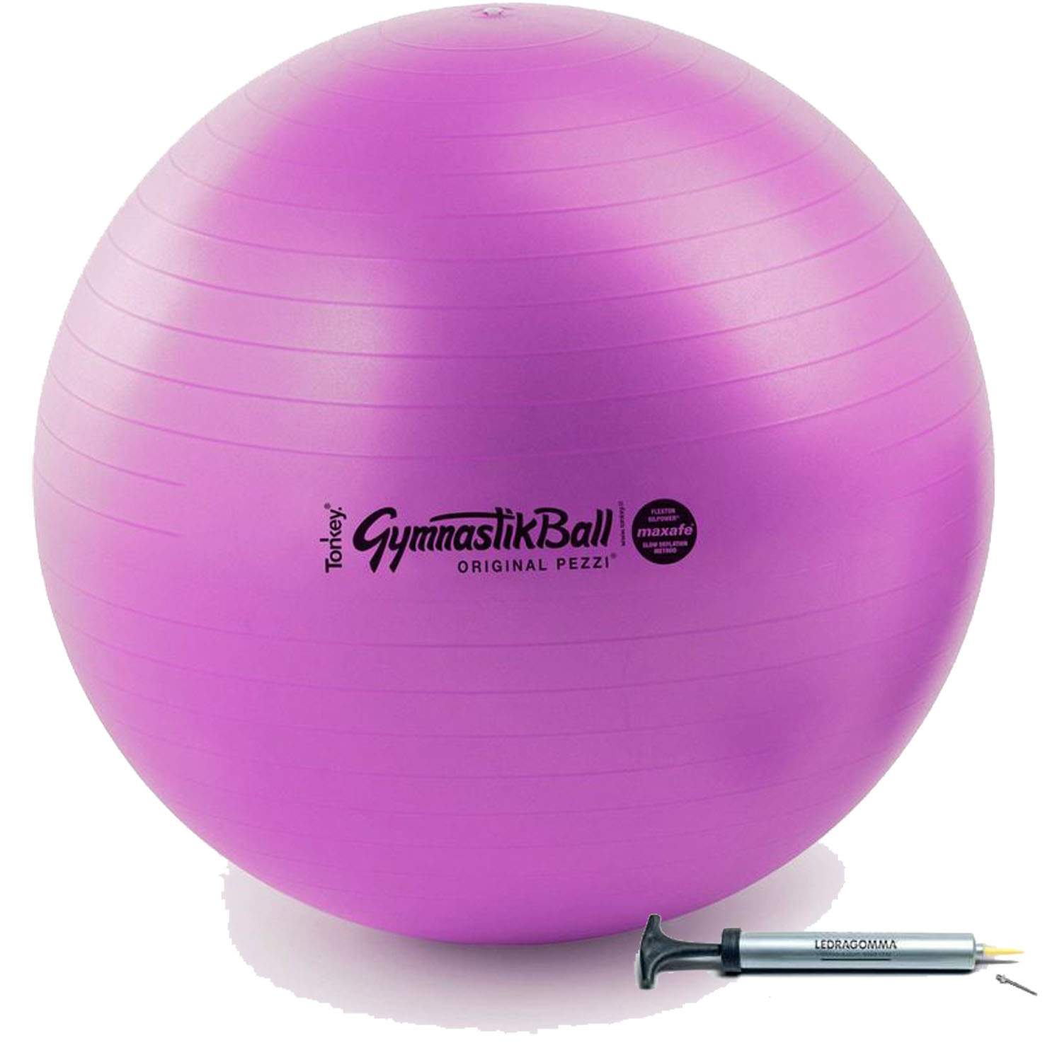 Original "PEZZI"® GymnastikBall Standard Kit 75 cm lila