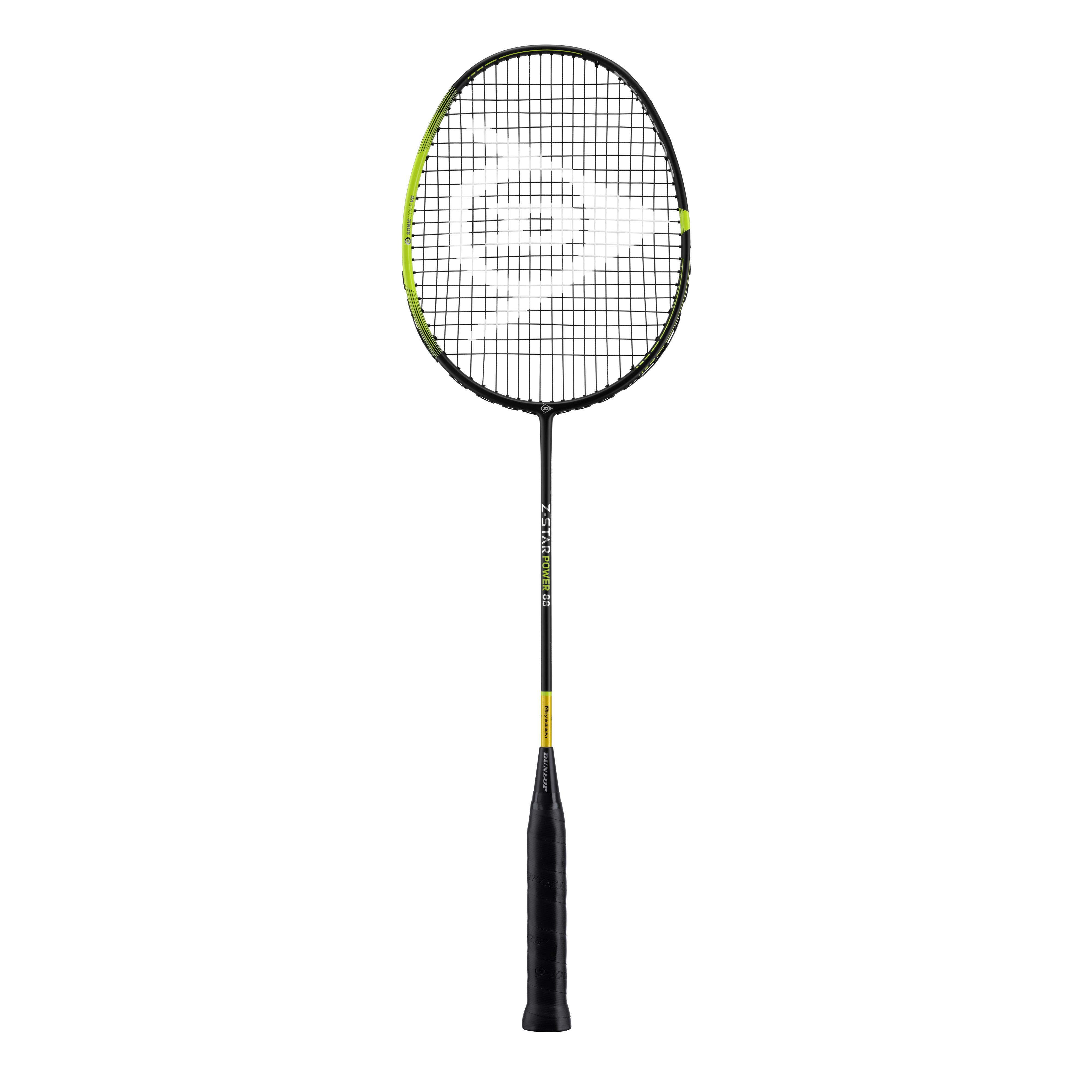 Dunlop Badmintonschläger Z-Star Power 88 schwarz/gelb bespannt
