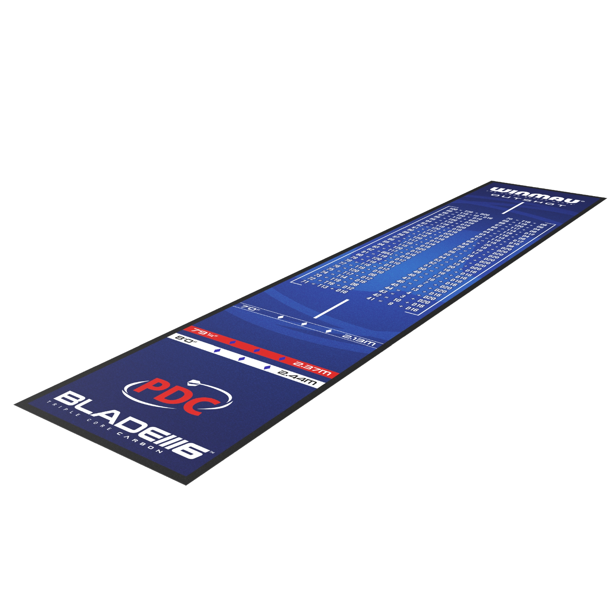 Winmau Dartmatte Outshot mit Shot-Out blau 8209 Dartteppich Carpet