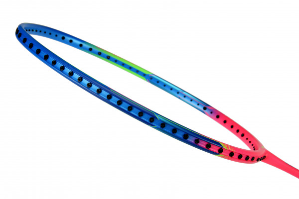 Li-Ning Badmintonschläger WindStorm 72 S unbespannt Blau-Pink - AYPR008-1
