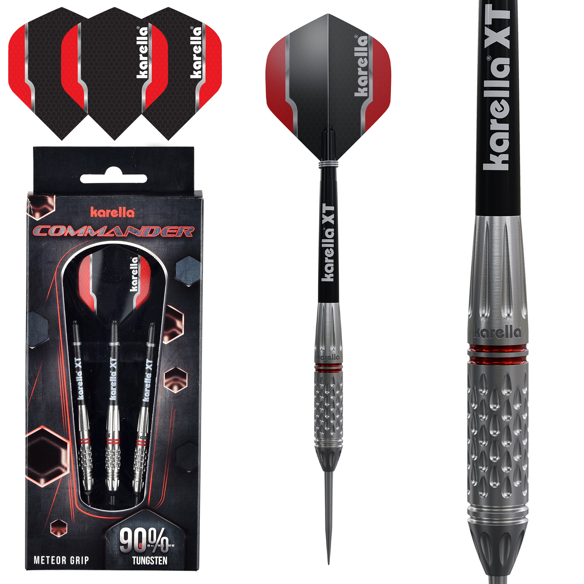 Steeldart Karella Commander, silber, 90% Tungsten, 23g Dartpfeile