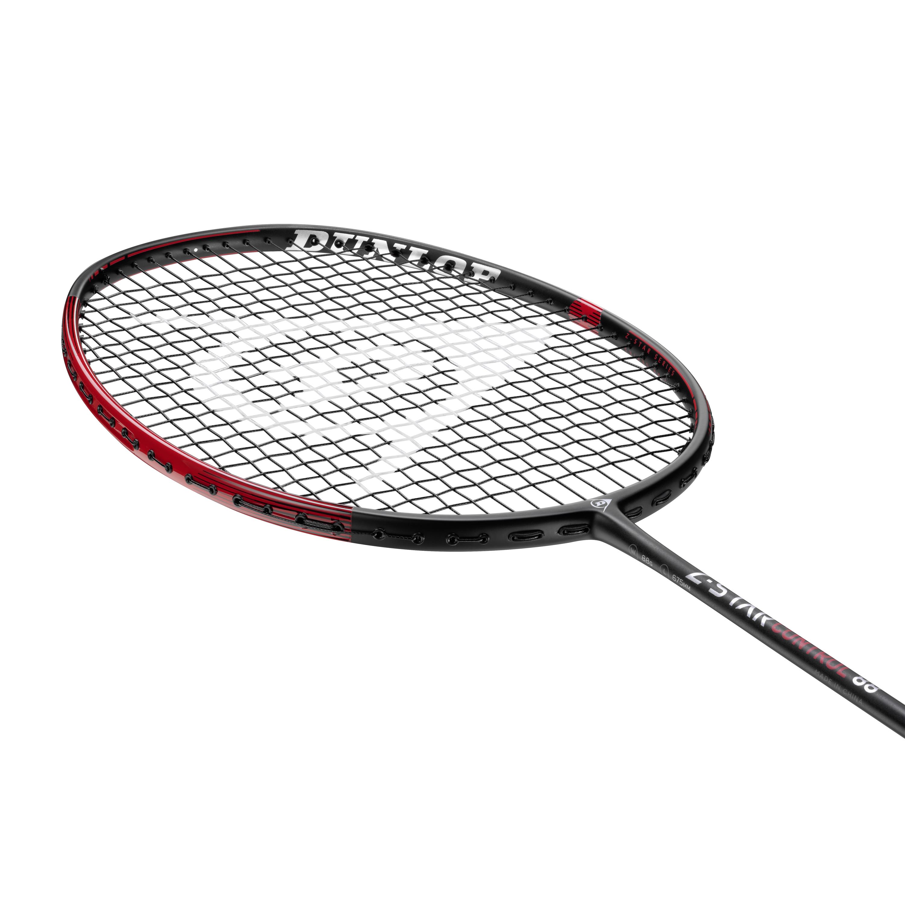 Dunlop Badmintonschläger Z-Star Control 88 schwarz/rot bespannt