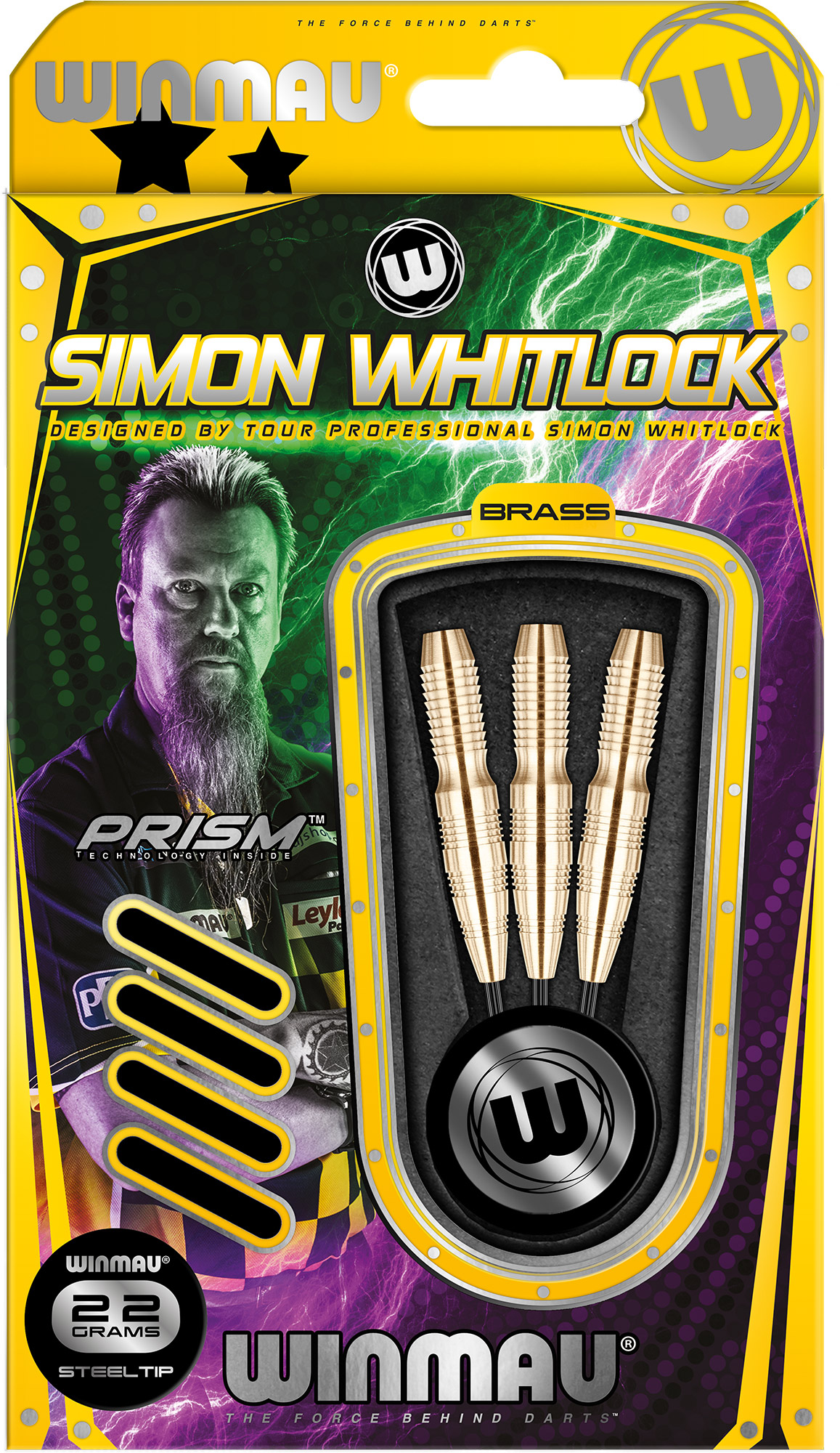 Steeldart Winmau S.Whitlock brass 1224-22g Dartpfeile