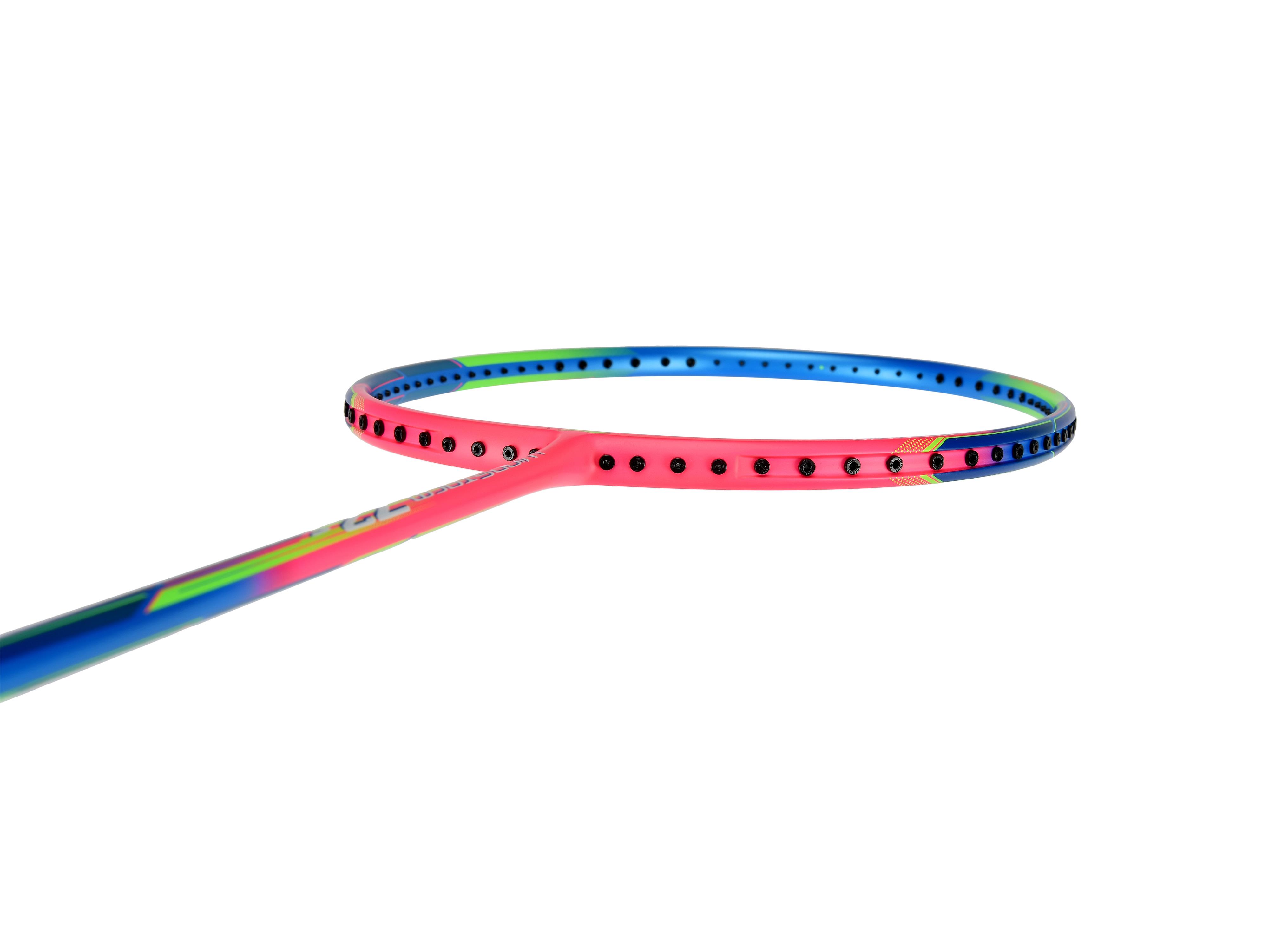 Li-Ning Badmintonschläger WindStorm 72 S unbespannt Blau-Pink - AYPR008-1