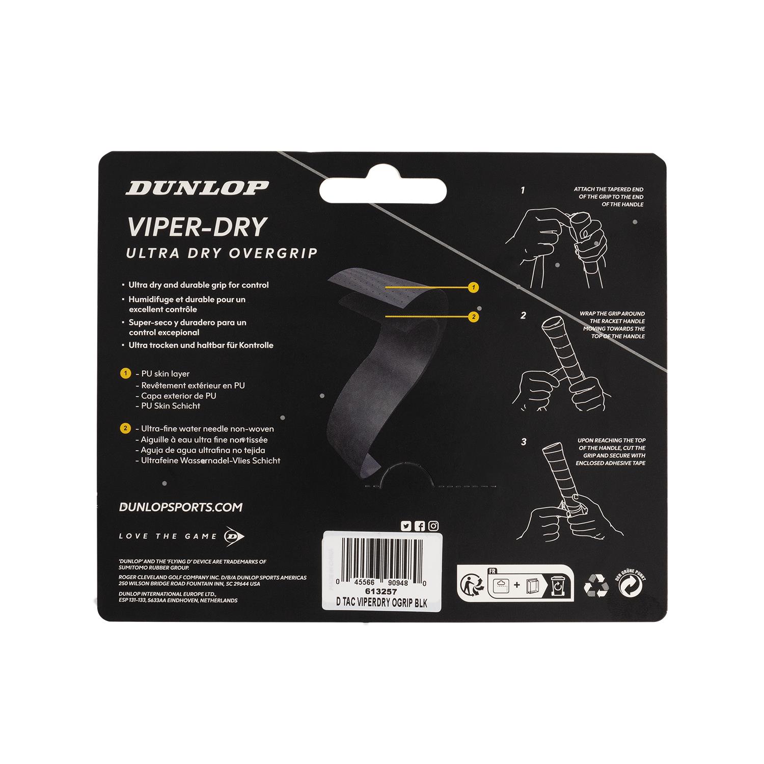 VIPERDRY OVERGRIP BLACK 3PCS