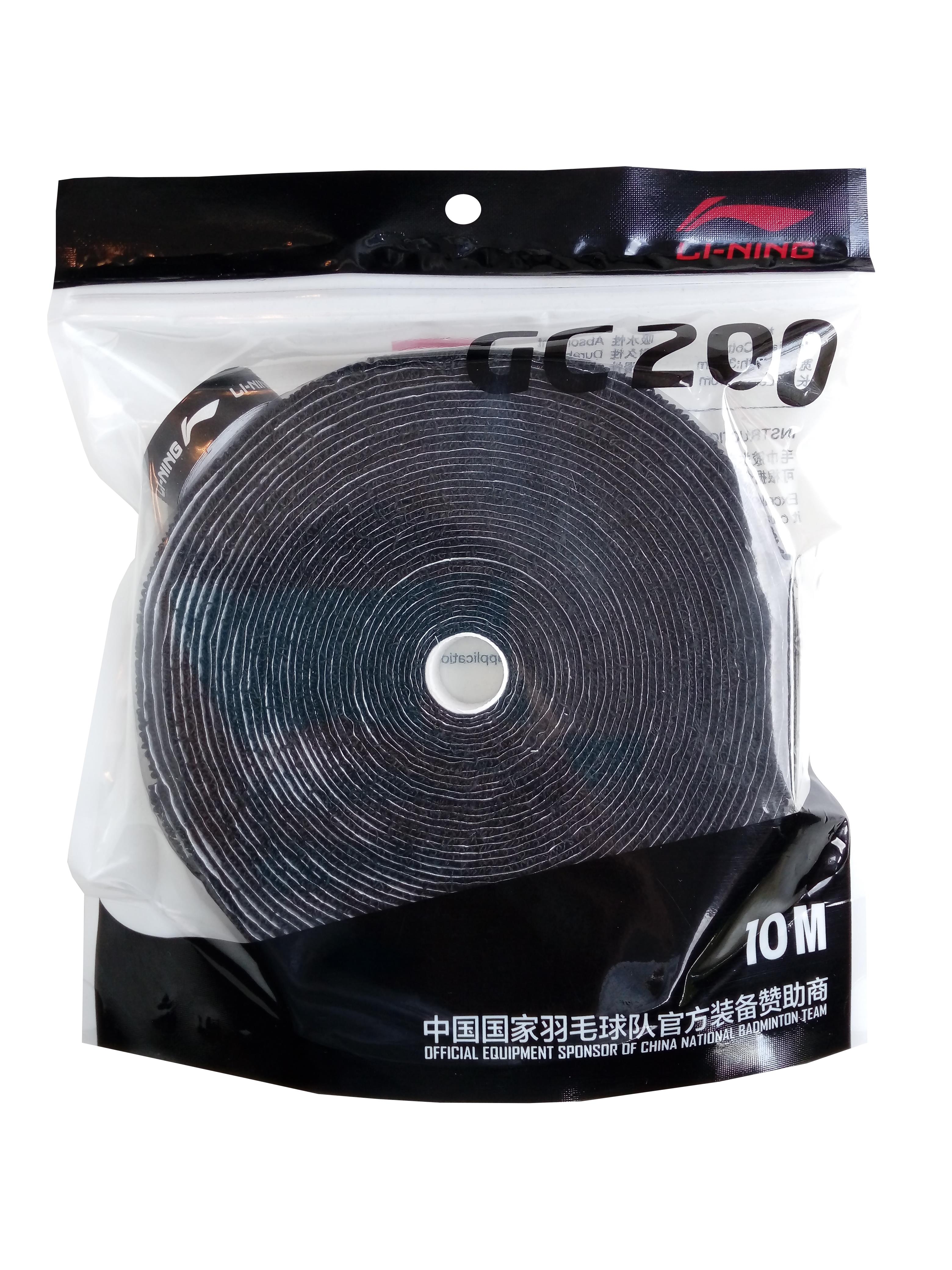 Li-Ning Premium Frotteegriffband Towel Grip Frottee 10m Rolle schwarz