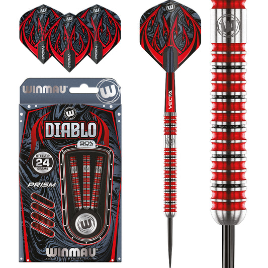 Fléchettes acier Winmau Diablo 24g
