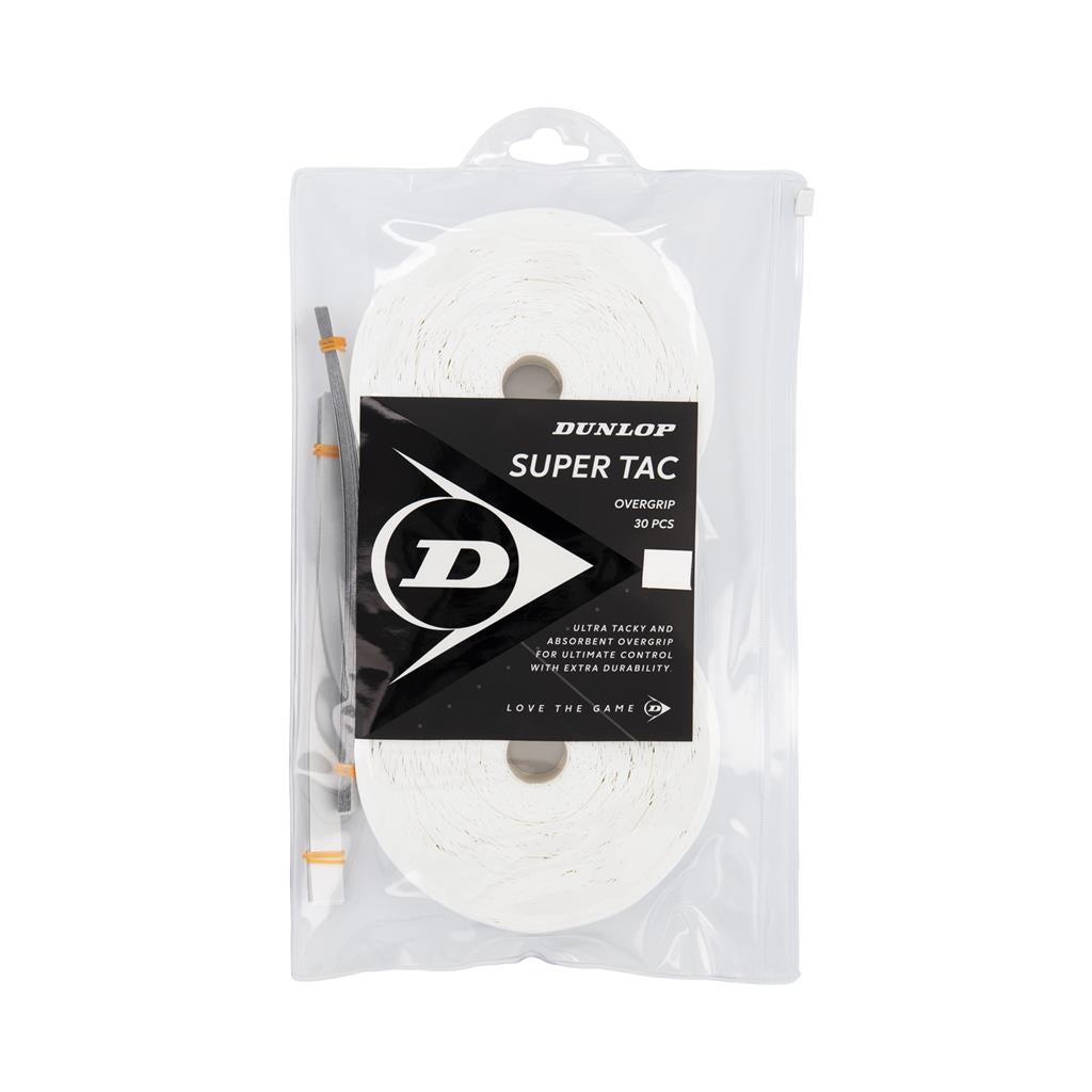Dunlop Sport Surgrips SUPER TAC OVERGRIP BLANC bobine de 30 pièces
