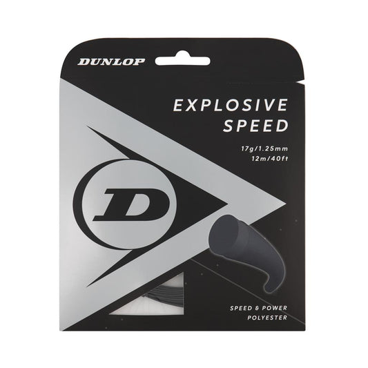 Tennis Saite EXPLOSIVE SPEED 17G schwarz 12M SET 1,25