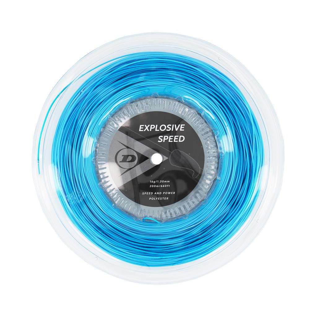 Garniture de cordes de tennis EXPLOSIVE SPEED 16G bleue BOBINE 200M 1,30