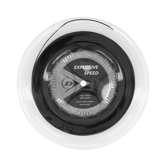 Dunlop Tennis Saite EXPLOSIVE SPEED 17G schwarz 200M REEL 1,25