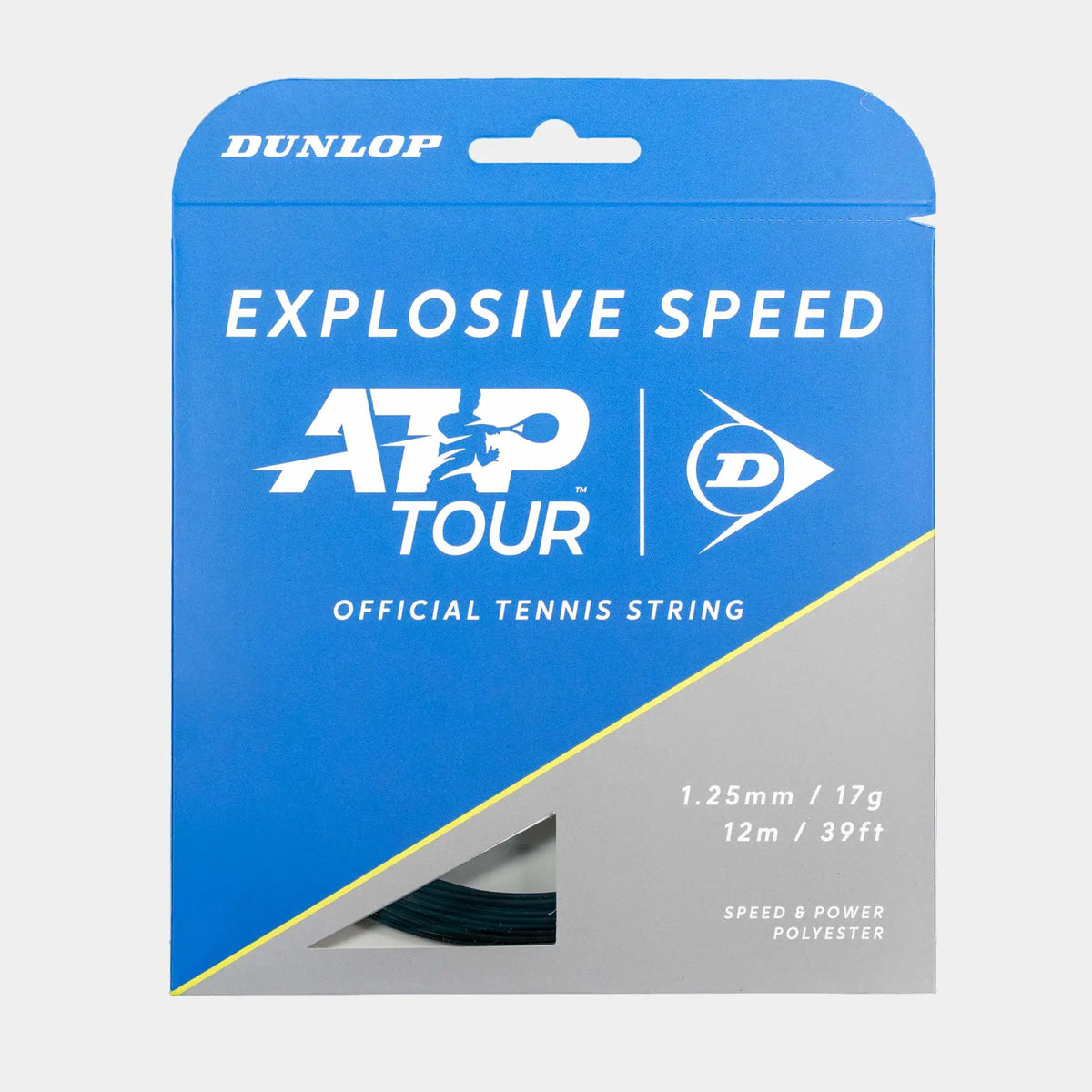 Tennis Saite EXPLOSIVE SPEED 17G schwarz 12M SET 1,25