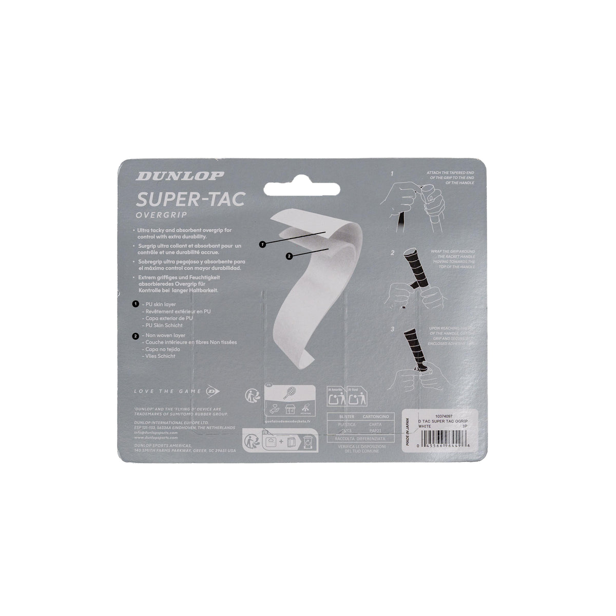 SUPER TAC OVERGRIP weiß 3er Pack