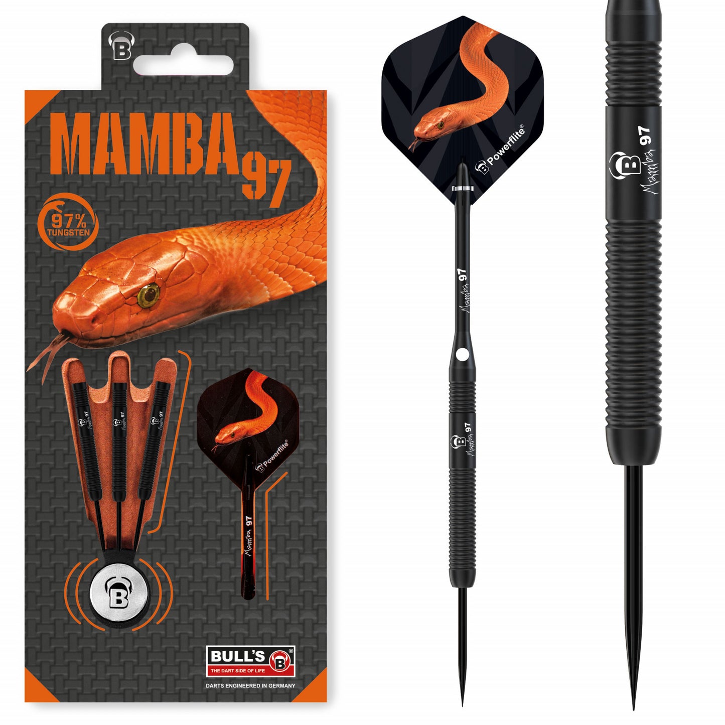 BULL'S Mamba 97 M1 Fléchettes Acier