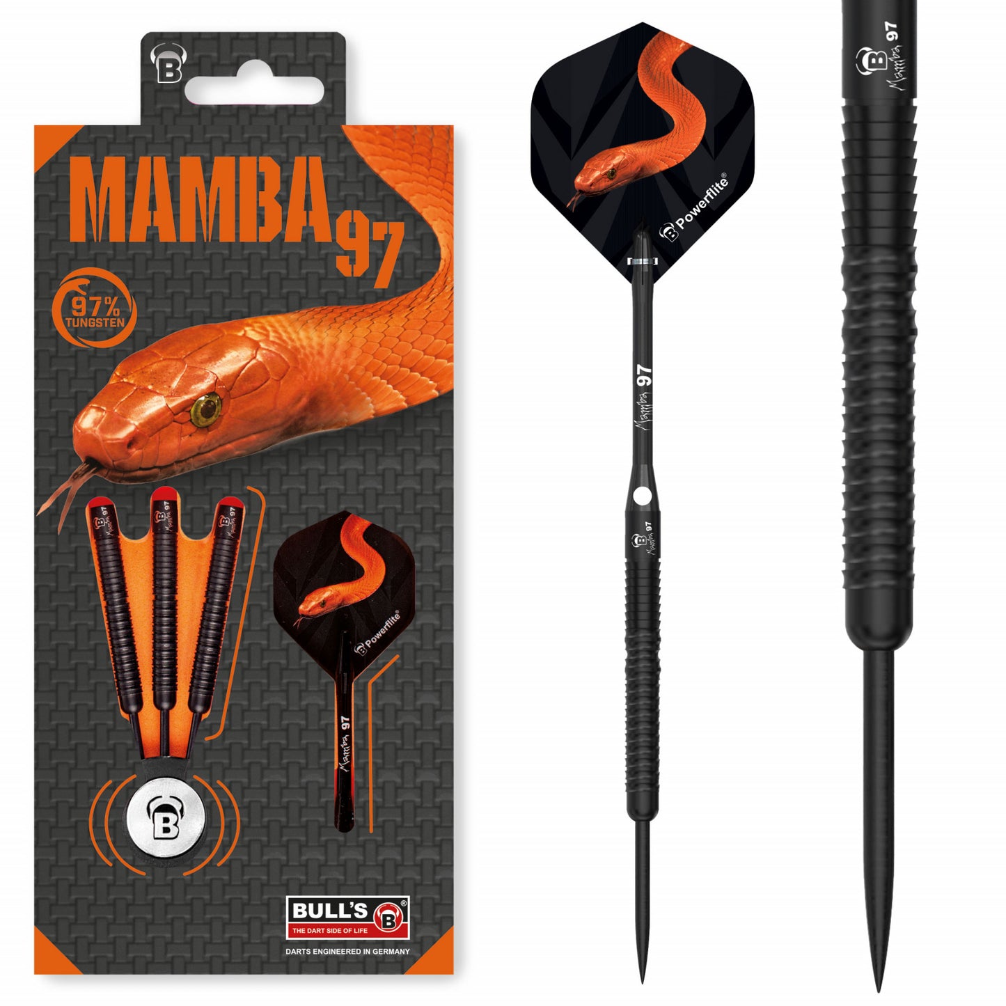 BULL'S Mamba 97 M6 Steel Dart Fléchettes