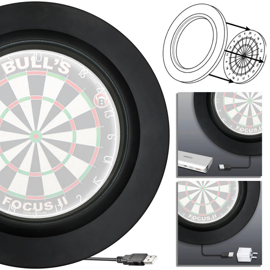 Lightning LED PU Dartscheiben-Umrandung noir