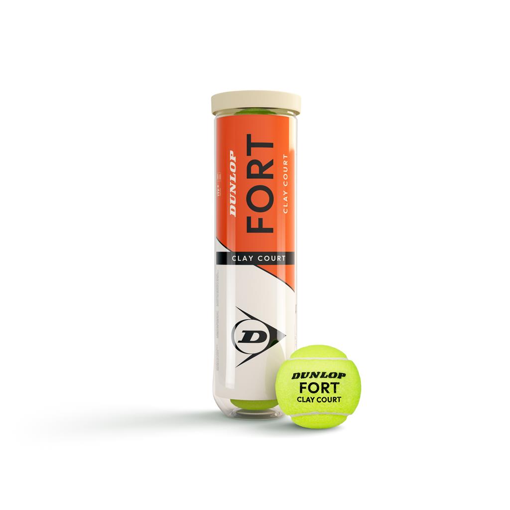 Dunlop Sport Tennis Ball Fort Clay Court 4 Ball PET Tennis Balls