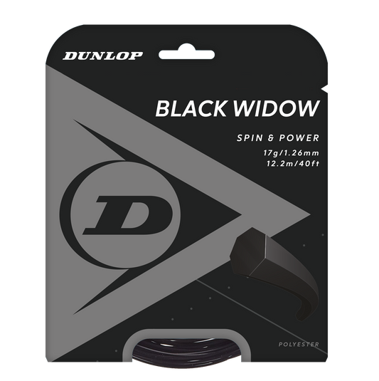 Dunlop Tennis Saite BLACK WIDOW 17G SET 1PC 1,26
