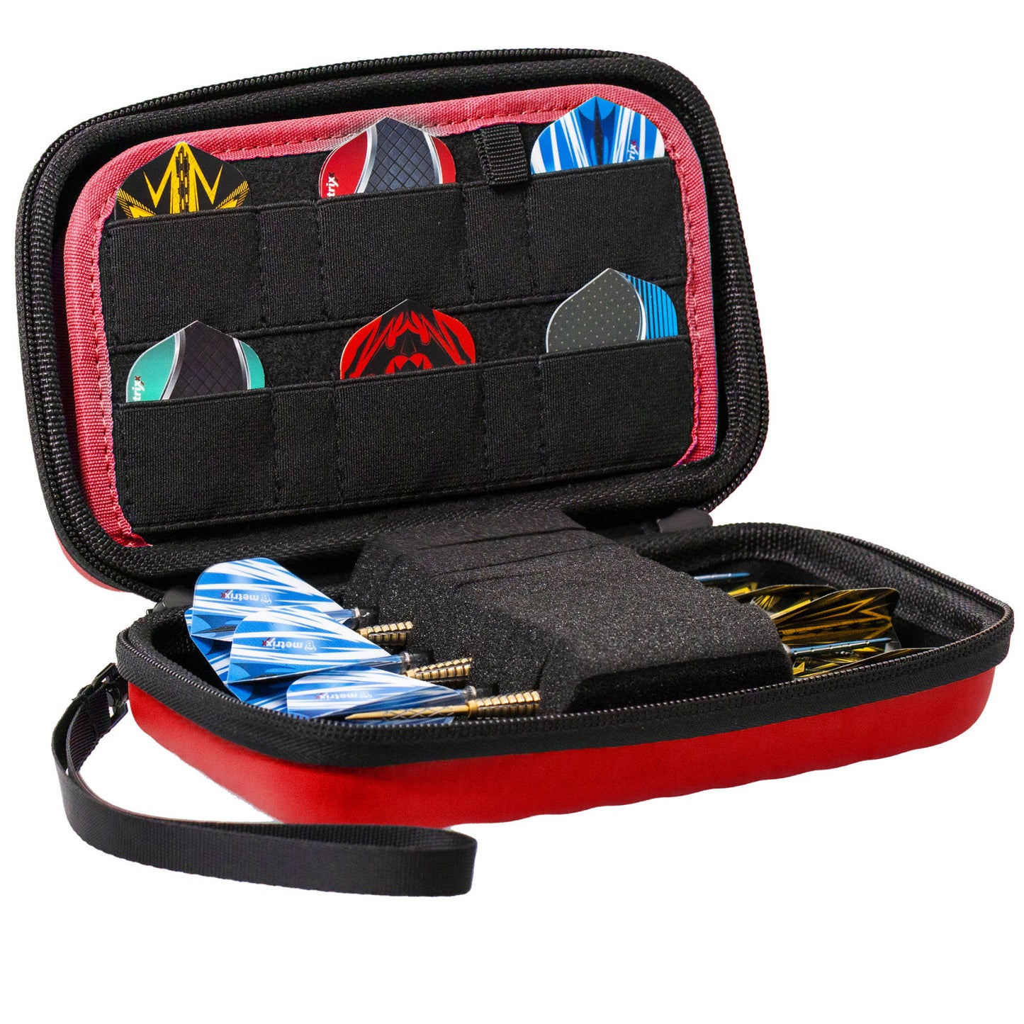BULL'S ORBIS XL Dartcase rouge Étui à fléchettes