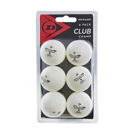 Dunlop Tischtennisball 40+CLUB CHAMP 6 BALL BOX WHITE