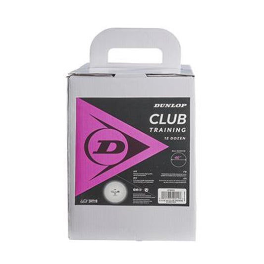 Dunlop Tischtennisball 40+ CLUB TRAINING 12 BOX WHITE