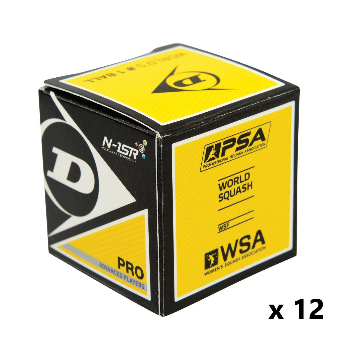 Squash Bälle PRO 12x Einzelverpackung BLACK (2 Punkte)