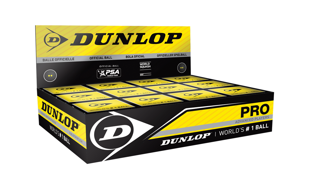 Squash Bälle PRO 12x Einzelverpackung BLACK (2 Punkte)
