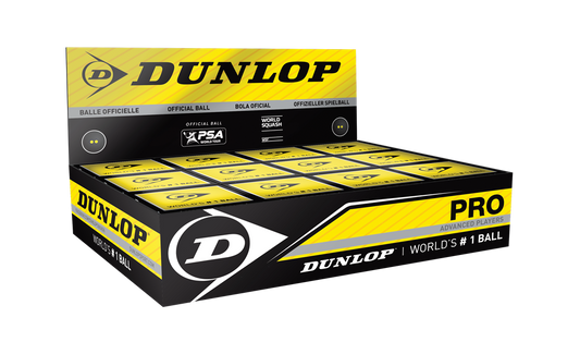 Squash Bälle PRO 12x Einzelverpackung BLACK (2 Punkte)