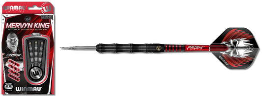 Fléchettes acier Winmau Mervyn King revêtement Onyx 1413-24g