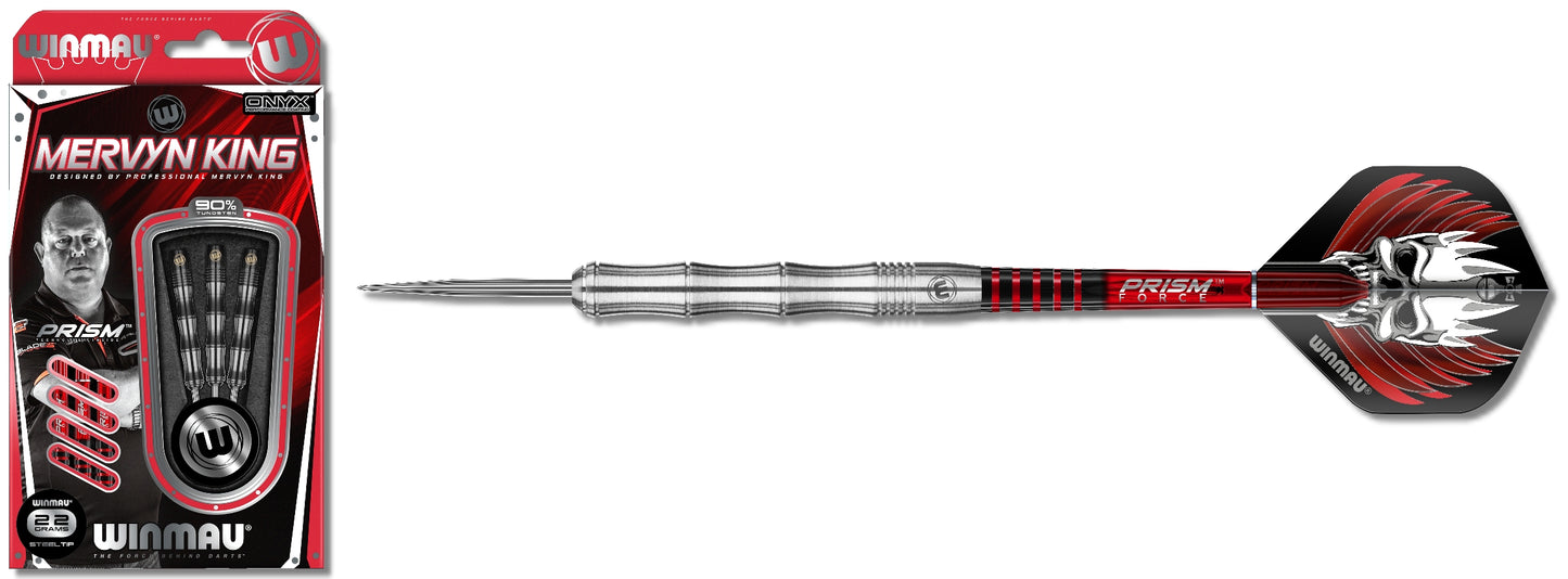 Steeldart Winmau Mervyn King Silver 1071-22g