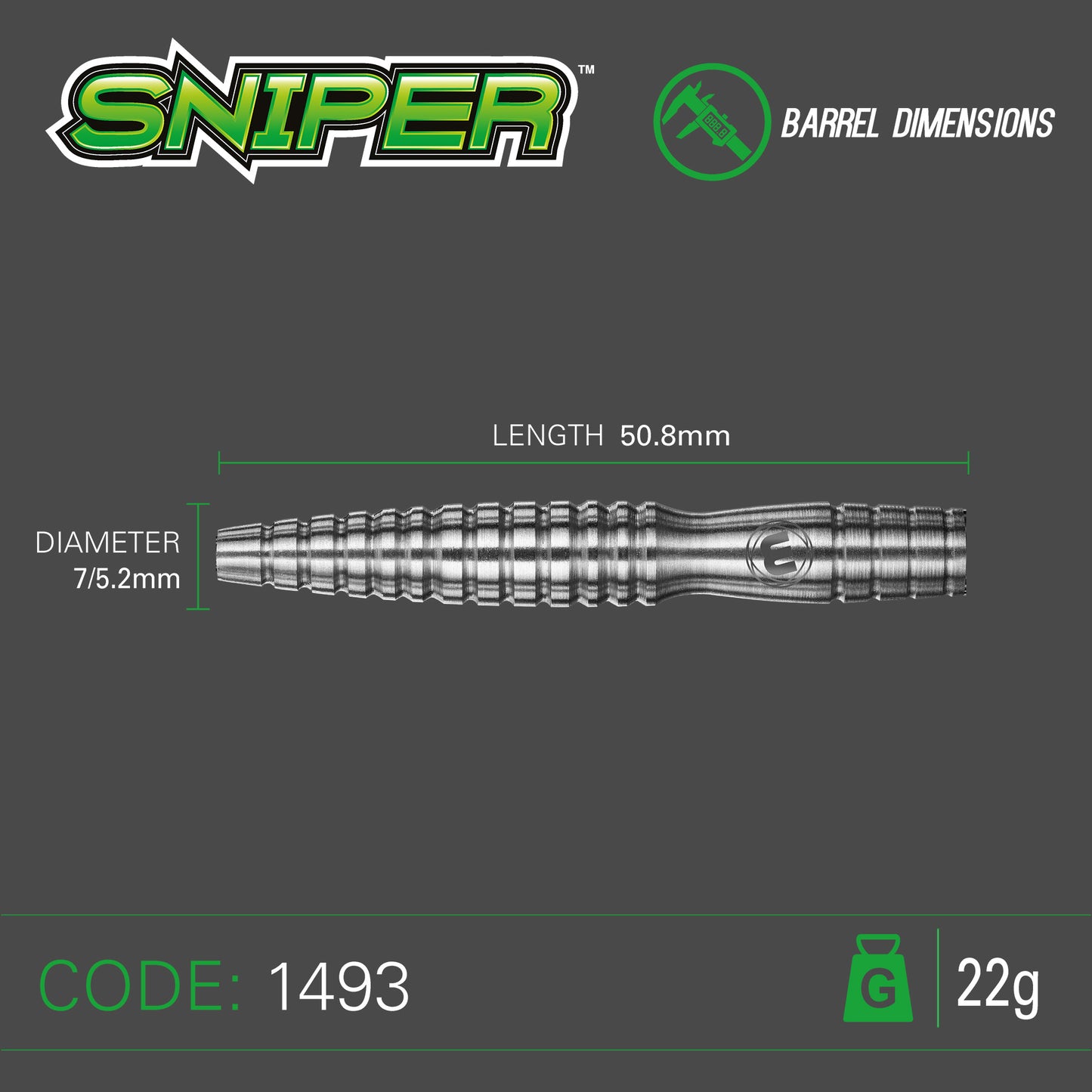Steeldart Winmau Sniper 1008-22g Dartpfeile
