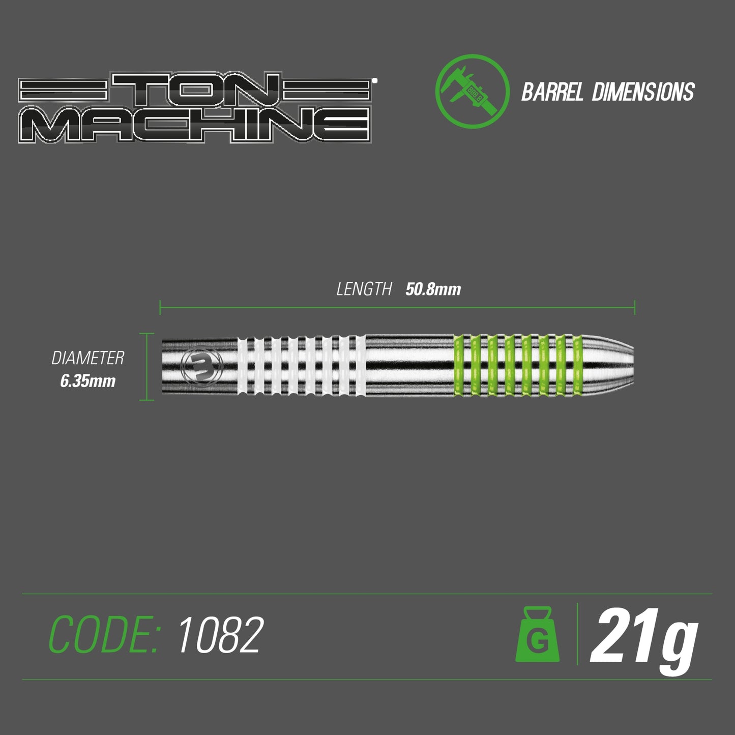 Steeldart Winmau Ton Machine 1082-21g Dartpfeile