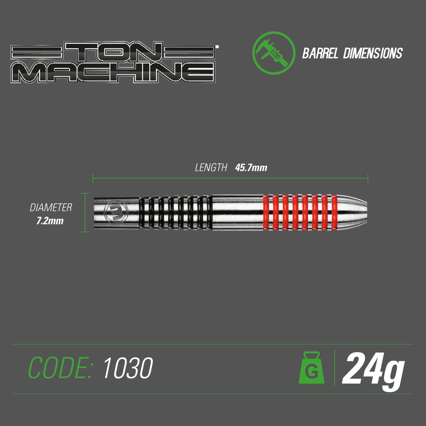 Steeldart Winmau Ton Machine 1030-24g Dartpfeile