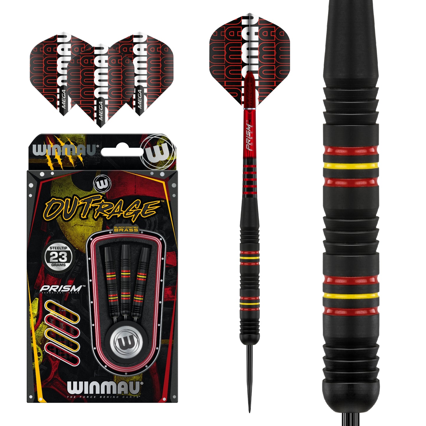 Fléchettes Steeldart Winmau Outrage Laiton 1232-23g