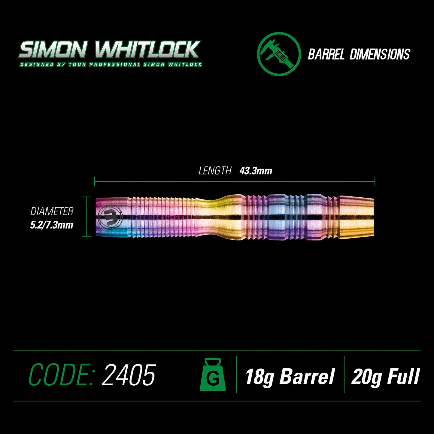 Softdart Winmau S.Whitlock Urban Grip 20g Dartpfeile