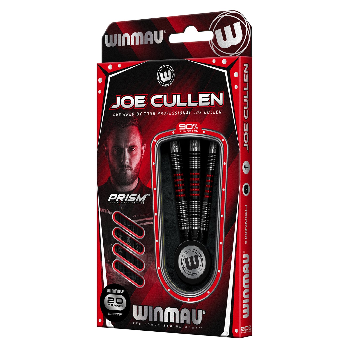 Fléchettes souples Winmau Joe Cullen Signature Edition 22g