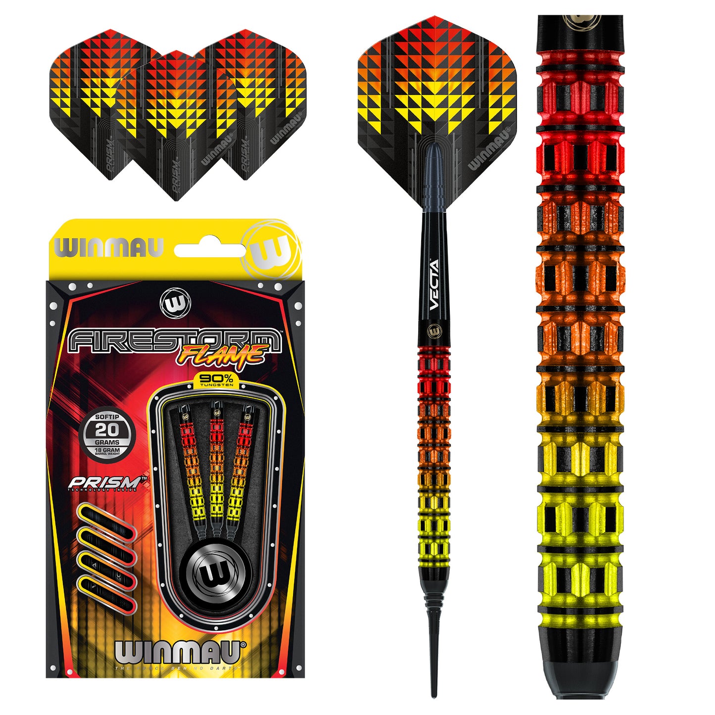 Fléchettes Softip Winmau Firestorm Flame 2476 - 20g