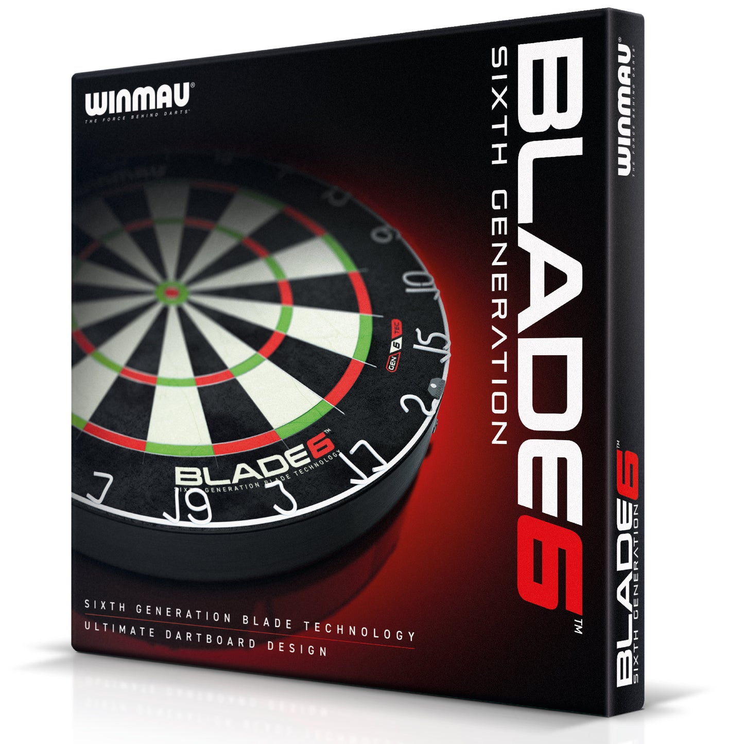 Cible de fléchettes Winmau Blade 6 incl. ailettes au design Blade 6